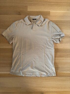 Massimo Dutti Men's Light Beige Polo